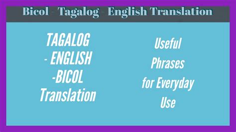 Useful phrases in Bikol .